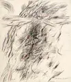 Herbert Kitzel, Karfreitag, 1965, Grafitzeichnung und Ölkreide auf "Schoellershammer"-Karton