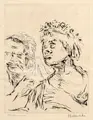 Oskar Kokoschka, Der Urteilsspruch, 1969, Radierung