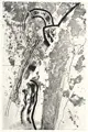 Michael Morgner, Daphne, 1978/1991, Radierung (Ätzung, Aquatinta) auf "Hahnemühle"-Bütten