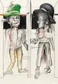Wolfgang Petrick, Mann und Frau, 1970, Mischtechnik auf "Schoeller"-Papier