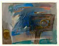 Gil Schlesinger, Die Sphinx, 1974, Gouache und Aquarell über Federzeichnung in Tusche und farbiger Kreidezeichnung