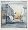 Werner Wittig, Eine Erinnerung, Wohl 1991, Farbige Pastellkreidezeichnung und Aquarell