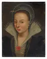 Hieronymus van Kessel, (in der Art von), Bildnis einer höfischen Dame. Wohl 1. Viertel 17. Jh, Öl auf Holz