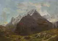 Robert Kummer, Eiger, Mönch und Jungfrau. Schweizer Alpen, 1881, Öl auf Leinwand