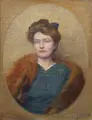 Fritz Küchler, Bildnis einer Dame mit Fuchsstola, 1908, Öl auf Leinwand