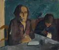 Otto Niemeyer-Holstein, Paula Jüchser und Anneliese Niemeyer (Hiddensee), 1932, Öl auf Leinwand