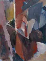 Günter Horlbeck, Stachelfisch II, 1980, Öl auf Hartfaser
