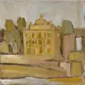 Herbert Naumann, Palais, 1978, Öl auf grober Leinwand