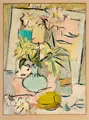 Elisabeth Pohlenz-Mostar, Stillleben mit Herbstblüten, Wohl 1950, Öl auf Papier