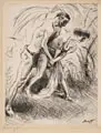 Max Slevogt, Frauenraub im Walde, 1905/06, Kaltnadelradierung