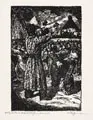 Karl Thylmann, Der Zauberer, Holzschnitte auf hauchdünnem, bräunlichen Papier