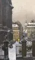 Fritz Beckert, Dresden – Blick vom Coselpalais in die Töpferstraße, 1917, Öl auf Leinwand