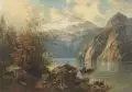 August Lang, Am Königsee, 1883, Öl auf Leinwand