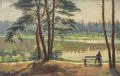 Arthur Queck, Abendruhe. Wohl Mitte 20. Jh, Öl auf Leinwand