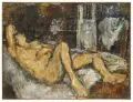 Manfred Böttcher, Liegender Akt, 1969, Öl auf Leinwand
