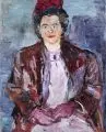 Ernst Hassebrauk, Bildnis einer Dame mit Kopfschmuck. Wohl um 1960, Öl auf Leinwand
