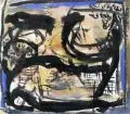 Peter Koch, Hommage an [Rainer] Zille, 2005, Mischtechnik (Acryl ?) auf wolkigem Papier