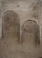 David Morgenstern, Vault II, 2019, Öl und Bitumen auf Leinwand
