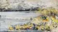 Reinhard Springer, Hiddenseelandschaft 47, 2005, Öl auf Malpappe