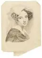 Julius Hübner d.Ä., Pauline in römischer Tracht, 1830, Bleistiftzeichnungen auf gelblichem "F