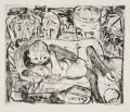Max Beckmann, Liebespaar II, 1918, Kaltnadelradierung auf chamoisfarbenem Bütten