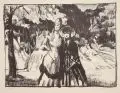 Ferdinand Dorsch, Im Garten, Lithografien