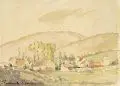 Paul-Émile Pissarro, Französische Dorflandschaft. Wohl 1910er Jahre