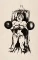 Richard Ziegler, Gewichtheberin. Wohl späte 1920er Jahre, Lithografie auf krätigem Japan