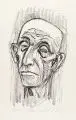 Otto Dix, Josef Hegenbarth II (Halbprofil), 1961, Lithografie auf weißem "Van Gelder Zonen"-Bütten