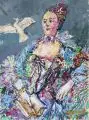 Ernst Hassebrauk, Höfische Dame (Adaption nach Rosalba Carriera). Wohl 1960er Jahre