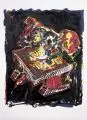 Jörg Immendorff, Rimbaudflieger, 1997, Farbserigrafie in fünf Farben auf "ZERKALL"-Bütten