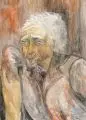 Karl Kayser, Alter Soldat. Mitte 20. Jh, Aquarell über Bleistift