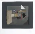 Karl Korab, o. T., 1997, Farblithografie, collagiert