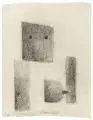 Friedrich Press, Weiblicher Halbakt, 1981, Grafitzeichnung auf Pergamentpapier