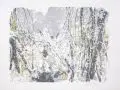 Chu Teh-chun, Ohne Titel (Grün-Gelb-Grau). Späte 1980er / frühe 1990er Jahre, Farblithografie auf leichtem, chamoisfarbenen Büttenkarton