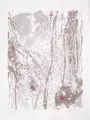 Chu Teh-chun, Ohne Titel (Rosa-Rot-Grau). Späte 1980er / frühe 1990er Jahre, Farblithografie auf leichtem, chamoisfarbenen Büttenkarton