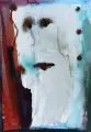 Susanne Voigt, Weißer Kopf / Blauer Kopf. 1979 – 1981/1989, Aquarelle auf leichtem Aquarellkarton