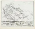 Walter Weiße, Fenster zum Berg, 1980, Frottagen mit Kohlestift bzw