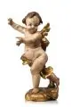 Johann Meinrad Guggenbichler, Putto. Süddeutsch oder alpenländisch. Wohl spätes 17. / frühes 18. Jh, Lindenholz, geschnitzt, polychrom gefasst und partiell vergoldet