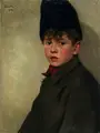 Paul Croeber, (zugeschr.), Knabe mit schwarzer Kappe, 1919, Öl auf Leinwand
