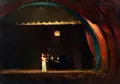 Fritz Discher, Titania-Palast, Öl auf Papier, auf Malpappe kaschiert
