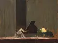 Fritz Discher, Klavierkonzert, Öl und Tempera auf Hartfaser / Bleistiftzeichnung auf Pergament