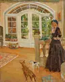 Ferdinand Dorsch, Im Atelier von Erich Buchwald-Zinnwald – Villa Karpatenstraße 93, Dresden, Nach 1919, Öl auf Sperrholz