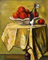 Richard Dreher, Rote Äpfel in weißer Schale, 1908, Öl auf Leinwand
