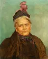 Joseph Flüggen, Porträt Babette Proebst, 1897, Öl auf Leinwand