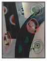 Katja Meirowsky, Blütenbaum, 1989, Mischtechnik auf Papier