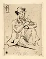 Paul Cézanne, Portrait de Guillaumin, Kaltnadelradierung mit Plattenton auf Bütten