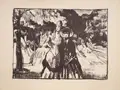 Ferdinand Dorsch, Im Garten, Lithografien