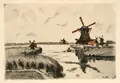 Armand Guillaumin, Vue prise de Saardam, 1906, Farbradierung mit Plattenton auf Bütten