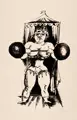 Richard Ziegler, Gewichtheberin. Wohl späte 1920er Jahre, Lithografie auf krätigem Japan
